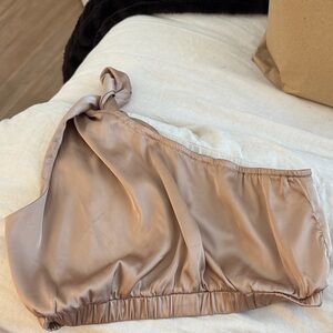 Women's Satin One-Shoulder top